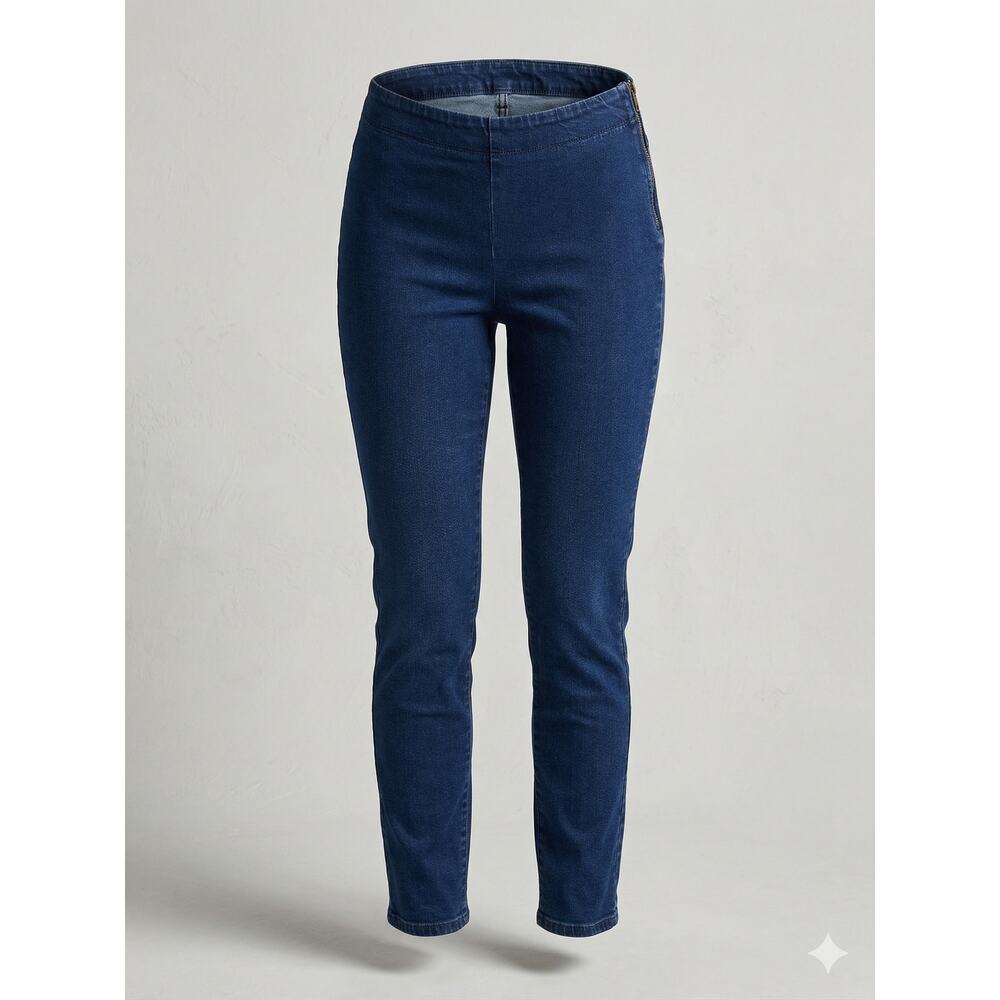 Talbots Womens 6 Preppy Old Money Minimalist Dark Academia Side Zip Ankle Jeans